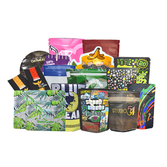 Supplier Custom Packaging Smell Proof Zipper Mylar Bags 500mg/600mg Edible Candy Gummy Packaging