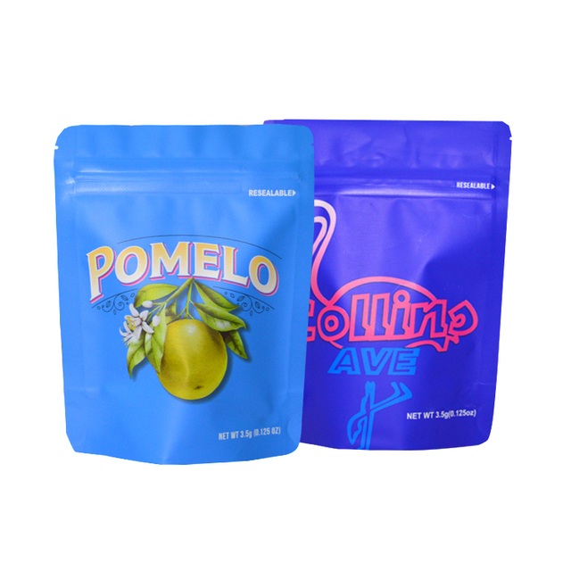 Custom Flower Packaging 3.5G Soft Touch Stand Up Pouches Mylar Gummy Packaging Zipper Bag For Gummies
