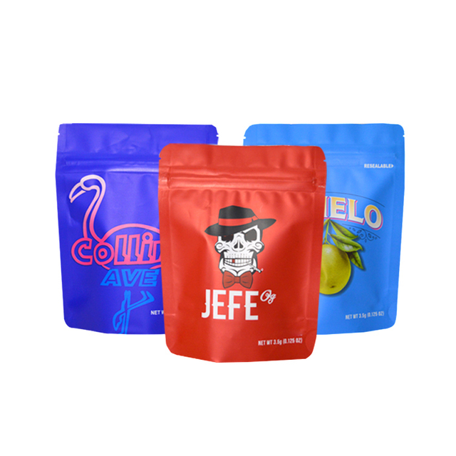 Custom Flower Packaging 3.5G Soft Touch Stand Up Pouches Mylar Gummy Packaging Zipper Bag For Gummies