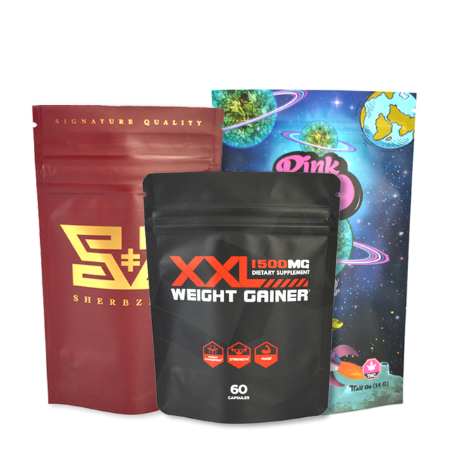 Custom Digital Printed Ziplock Tobacco Leaf Cigar Wraps Packaging Bag