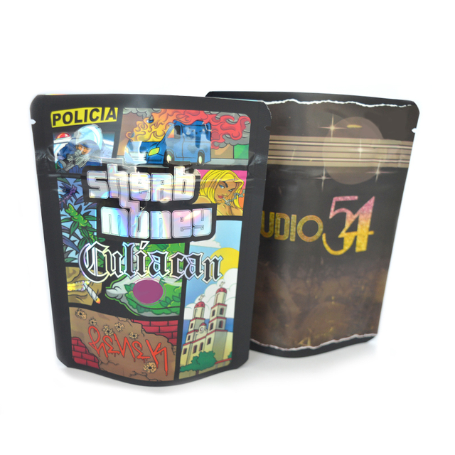 Custom Edible Candy Packaging Glossy Stand Up Pouch Smell Proof 3.5g Mylar Bags 4x6 Inch Gummies Cali Pack