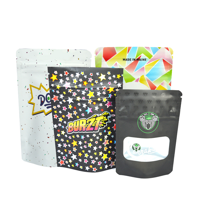Custom Logo 3.5g 7g 14g 28g Custom Plastic Stand Up Doypack Pouch Smell Proof 3.5 Grams Mylar Bags