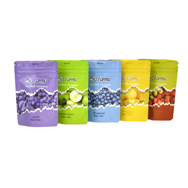 Cannabis Herb Spice Gummies Candy Edible Packaging 3.5g Ziplock Cookie Packaging Mylar Bags