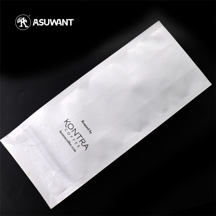 Custom Printed Sealable Aluminum Foil Side Bags Coffee Tea Packaging Bags with Tin Tie