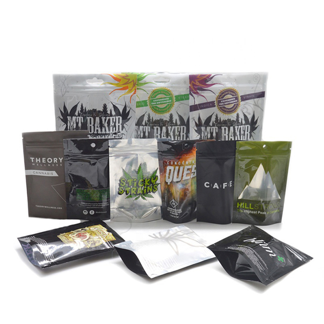 Recycled Foil Laminated Resealable Child Proof Cookies Packaging Mylar Bags