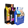 Customized Pet Blue Bag Dog Food with Zipper Eight-side Seal Flat Bottom Packaging
