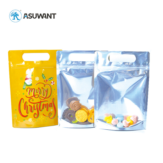 Custom Logo Christmas Style Candy Sugar Cookie 3.5g 7g 14g Stand up Pouch Bags Food Grade Mylar for Chewing Gum Lollipops