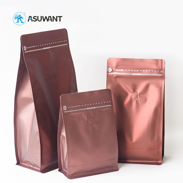 Square Box Coffee Tea Bags Block Square Flat Bottom Aluminum Foil Packaging Custom Printed 