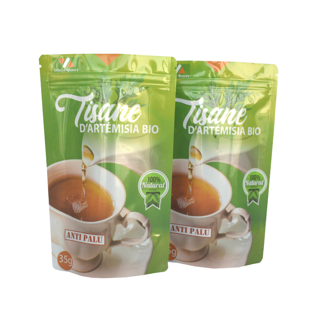 Compostable Matcha Tea Packaging Weed Zipper Pack Coffee Loose Leaf Tea Bolsas Bag
