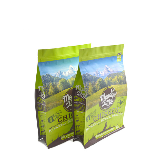 Custom Printed Zip Lock Plastic Pouch Side Gusset Pet Dog Cat Food Packaging Bag