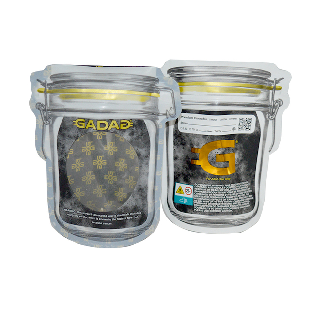 Smell Proof Hybrid Weed Packaging Plastic Die Cut Medical Packaging Mylar Ziplock Bags