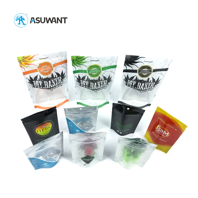 Matte Smell Proof Ziplock Mylar Plastic Cookies Spice Packaging Bags