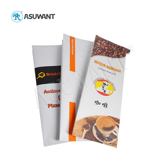 Custom Aluminum Foil Matt Black Coffee Beans Packaging Side Gusset Bags With Degassing Valve