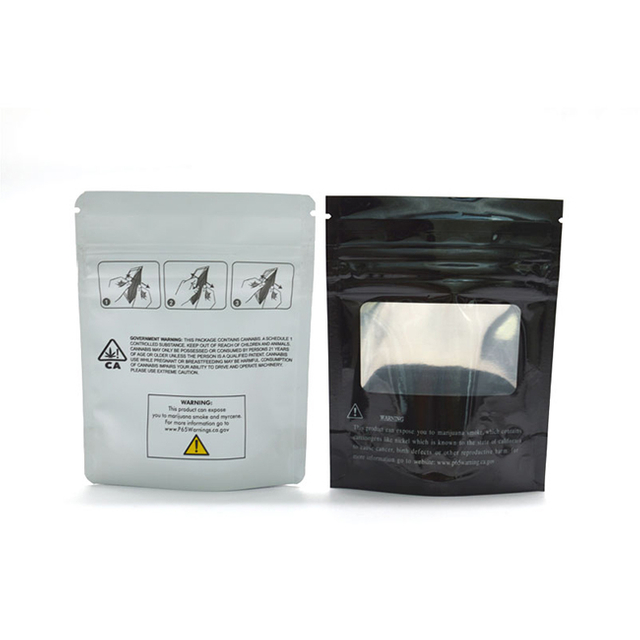 3.5 G 7G Child Resistant Empty Heat Seal Herb Packaging Zip Lock Bags