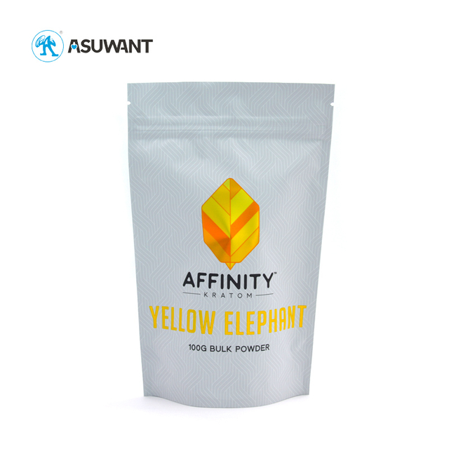 White Cannabis Bags Metallic UV Spot Golden Stand Up Pouch Ziplock Small Edible For Cbd Weed Cookies