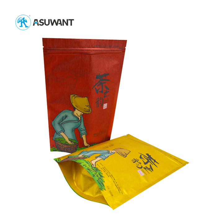 Resealable Laminated Aluminum Foil Plastic Bags/tea/coffee/food Package for Packaging