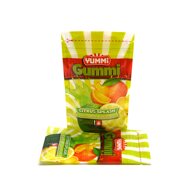 Resealable Stand Up Pouch Cannaburst Cali Dispensary Packaging Zkittles Gummies Candy Bag
