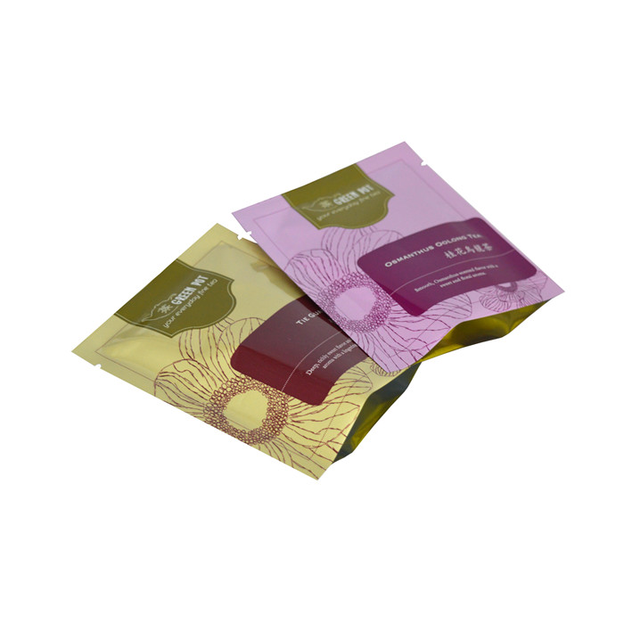 Flat Pocket Mylar Zipper Top Bags Coffee Tea Food Storage Heat Seal Aluminum Foil Packaging Bag