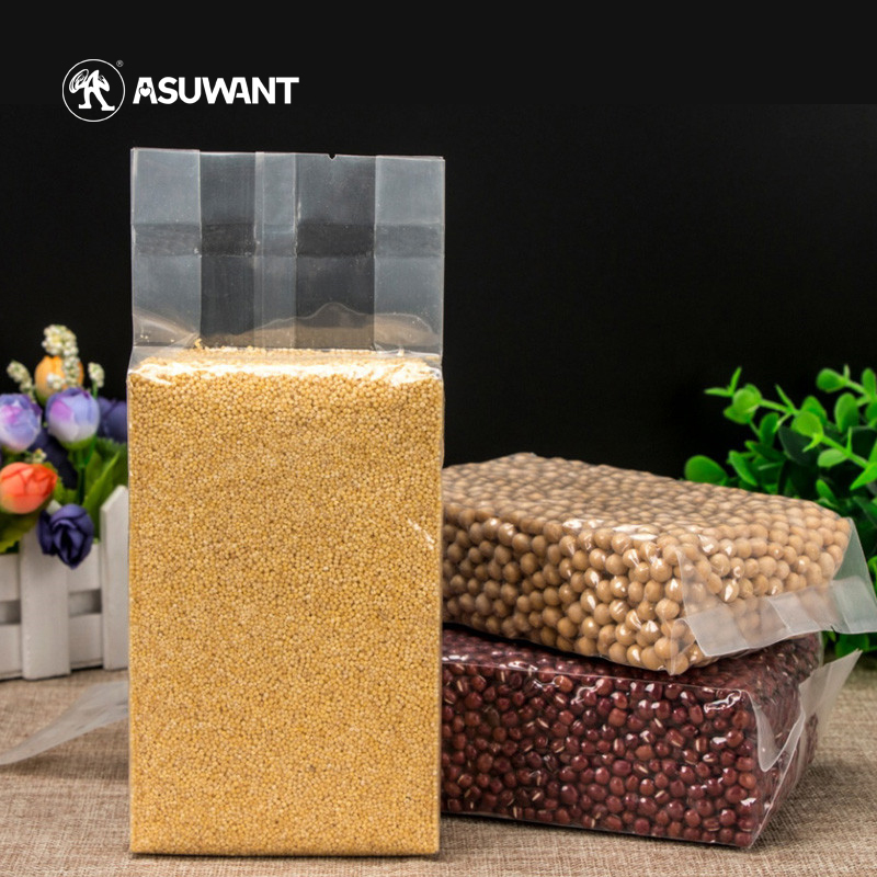 Transparent PA/PE Plastic Vacuum Bags/Food Vacuum Packing Pouch Rice Brick Bag Food Vacuum Rice Bag