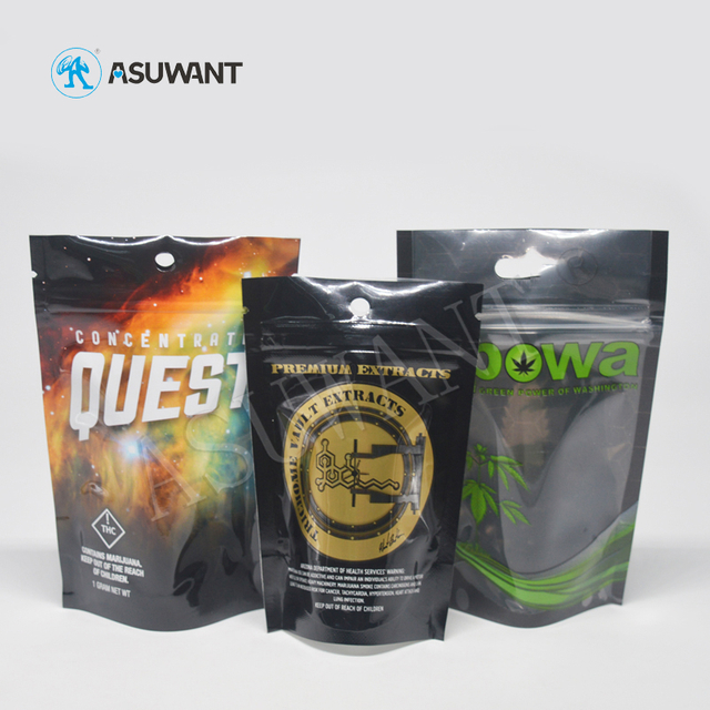 1g 3.5g 7g 14g 28g Custom Printed Plastic Cookies Candy Bear Gummies Smell Proof Packaging Cookies Mylar Bags