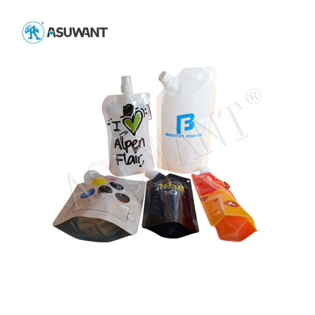 Water Pouches Clear Beverage Drink Zip Lick Bag Liquid Juice Packaging Plastic Stand Up Spout Pouch Fruit Jelly Doypack