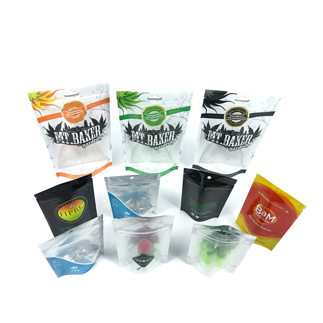 Stand Up Pouch Tabacco Packaging Smell Proof Bag Mylar Ziplock Bags with Logo