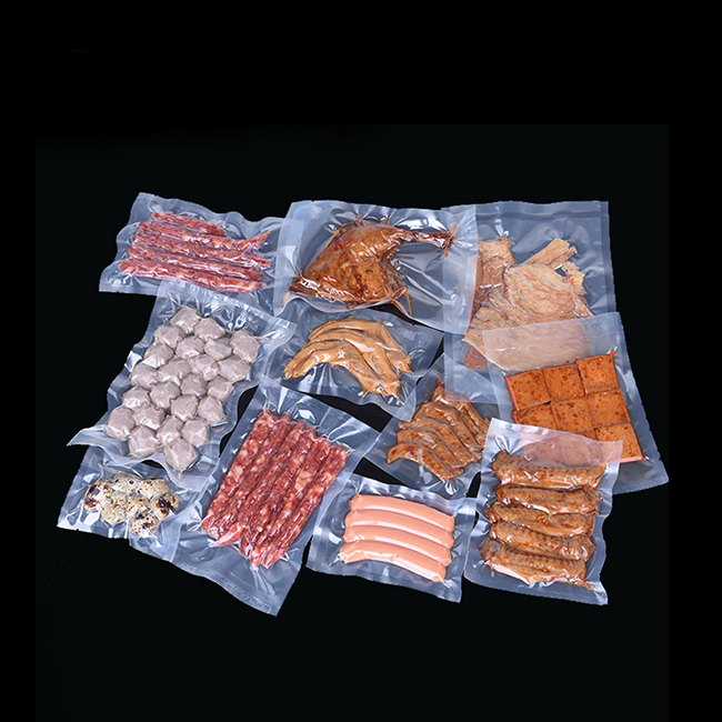 Transparent Frozen Food Storage Vacuum Seal Bag PE Nylon Heat Seal Packaging