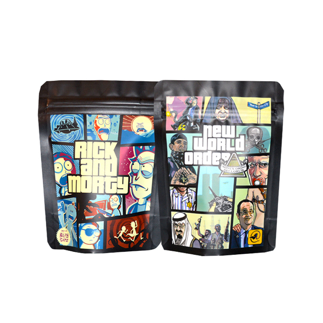 Custom Cali Pack Cookies Edible Black Matte Ziplock Packaging Bag 3.5g 5g 14g Stand up Pouch