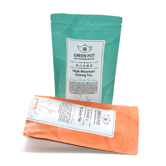 Stand Up Pouch Plastic Laminated Mylar Empty Flower Tea Packaging