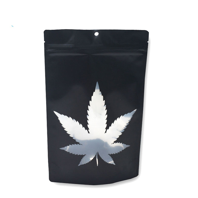 3.5g Aluminum Foil Weed Packaging Hemp Plastic Ziplock Smell Proof Bag With Window