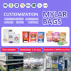 Custom Printed Stand Up Pouch 3.5g 7g Candy Child Proof Smell Ziplock Cookie Packaging Designer Mylar Bags