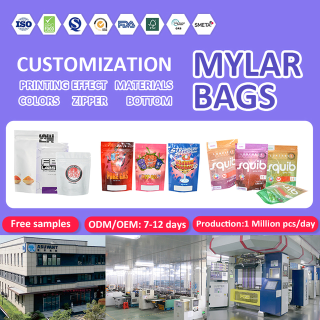 Custom Printed Stand Up Pouch 3.5g 7g Candy Child Proof Smell Ziplock Cookie Packaging Designer Mylar Bags