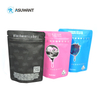 3.5g Mylar Smell Proof Tobacco Weed Black Matte Cannabis Bag Pouch Stand Up Zipper Top With Window