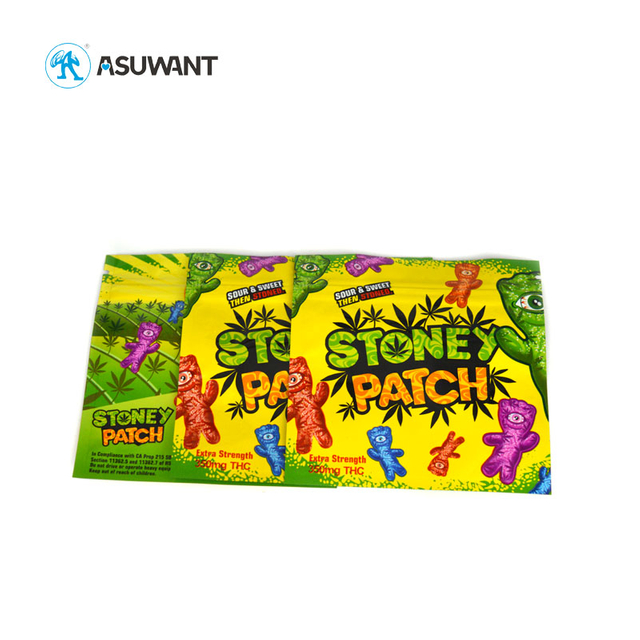 MOPP Wholesale Reusable Weed Packaging Plastic Zipper Stand Up Pouch Bag with Window