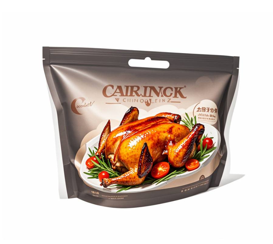 Custom Food Grade Plastic Stand Up Pouch for Roasted Chicken And Cooked Food Packaging