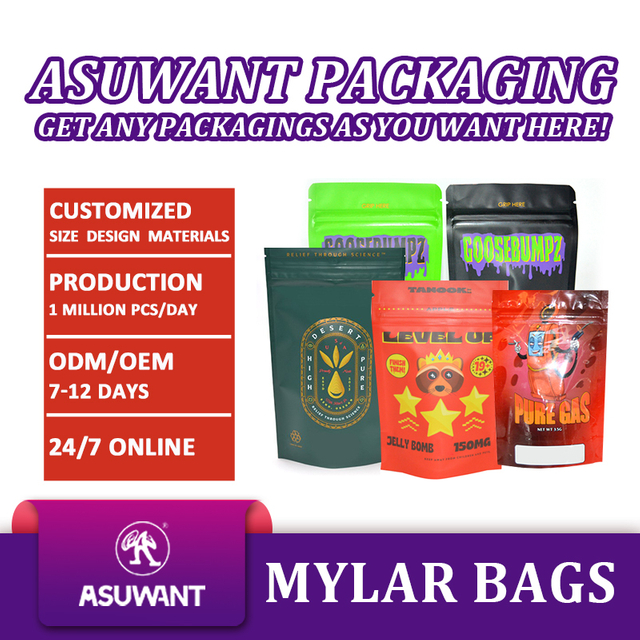 Custom Print Resealable Plastic Food Seal Packaging Ziplock Foil Pouch 3.5g 7g 14g Zipper Smell Proof Candy Mylar Bag With Logo