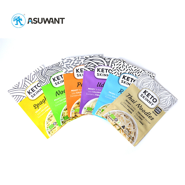 Custom Printed Noodles Mylar Bags Smell Proof Stand Up Pouch Foil Plastic Pre-Roll Packaging for Food Industry