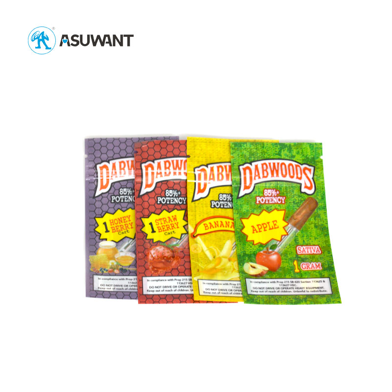 Snack Gummies Bear Weed Food Packaging Bag Three Sides Sealing Bags Flat Zipper Plastic Bag