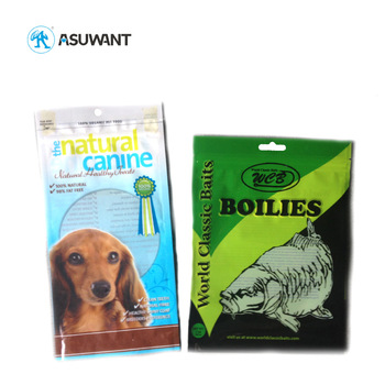 Pet Food Packaging Fish Bait Small Three Side Seal Bag with Reusable Zipper