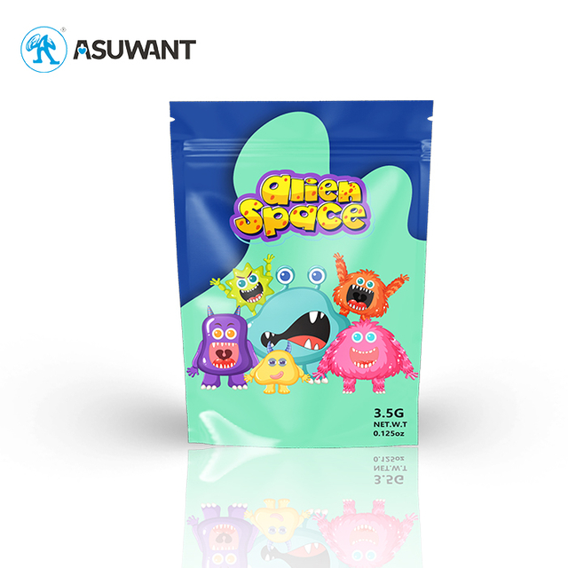 Resealable Smell Proof Zip Lock Stand Up Pouch Packaging Candy Gummy Mylar Bags