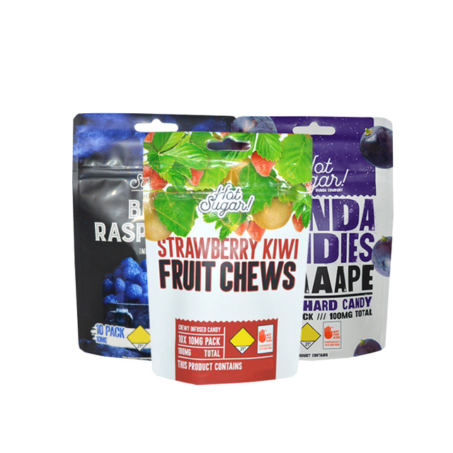 3.5g 7g 14g 28g Stock Smell Proof Zip Lock Mylar Bags Pouch Edible Packaging