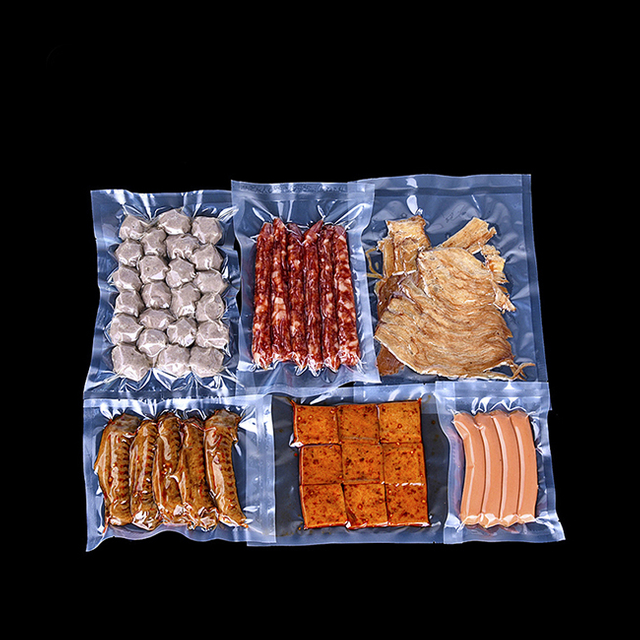 Biodegradable Compostable 3 Side Sealed Food Vacuum Pack Transparent Plastic Bags Vacuum Packaging for Frozen Food