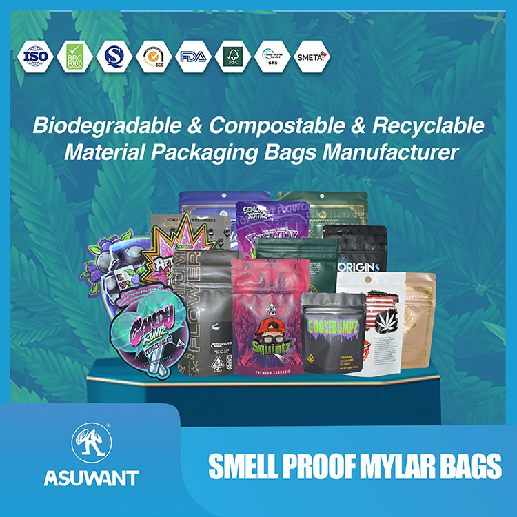 Custom Printed 3.5g Stand Up Pouch Moisture Proof DoyPack Zipper Bags Food Snack Candy Gummy Packaging