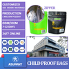 Doypack Child Resistant 3.5 Bag Custom Printed Stand Up Pouch Smell Proof Ziplock Edible Packaging Mylar Bags