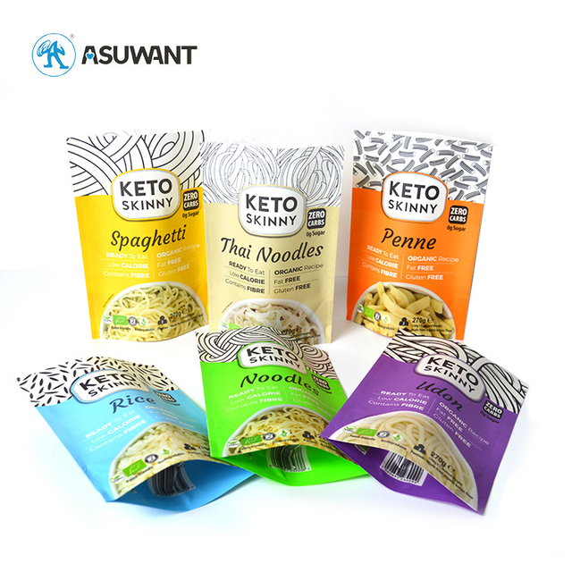 Custom Printed Noodles Mylar Bags Smell Proof Stand Up Pouch Foil Plastic Pre-Roll Packaging for Food Industry