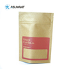 Biodegradable Recycled Customized Stand Up Pouches Dry Food Packaging Brown Kraft Paper Bags with Translucent Window