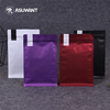 Custom Printed Matt Aluminum Foil 100g 250g 500g 1kg 12 Oz Plastic Flat Bottom Coffee Bag With Valve