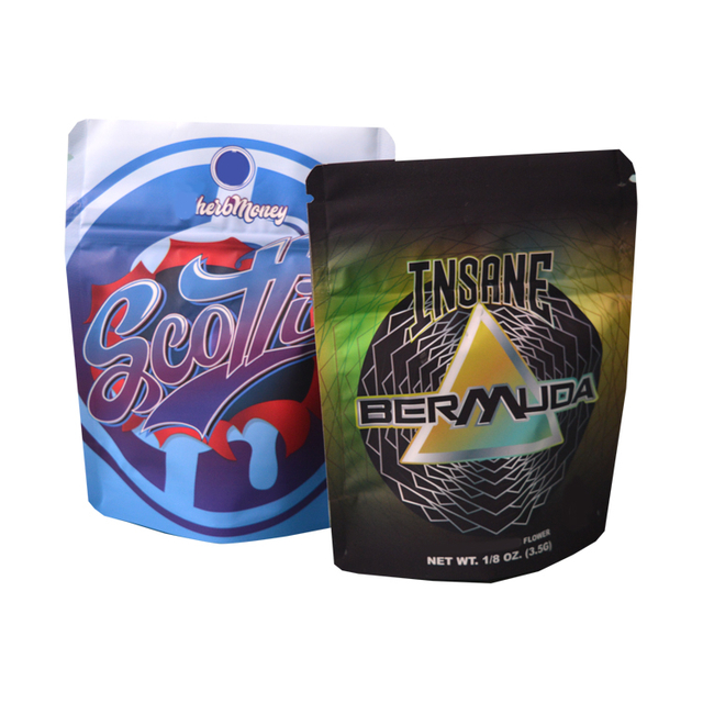 Matte Small Resealable Ziplock Edible Candy Cookie Smell Proof Stand Up Pouch 3.5g Plastic Packaging Mylar Bag