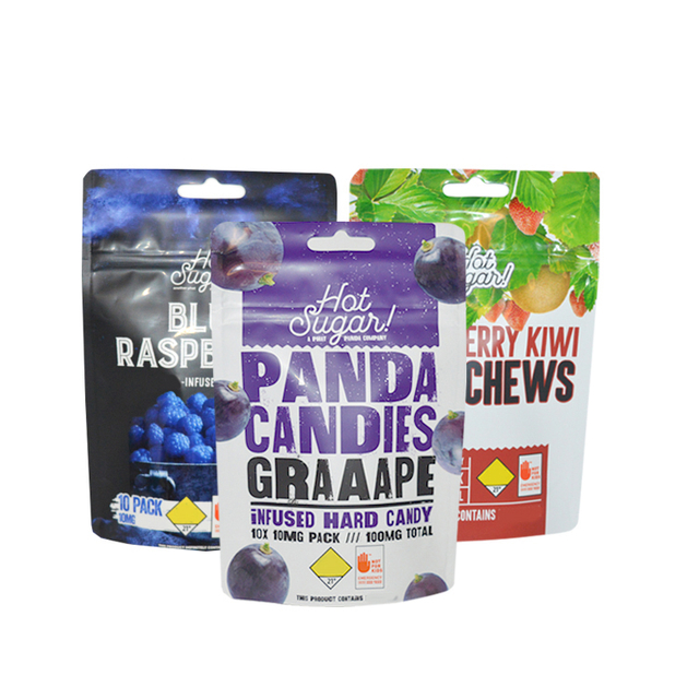 3.5g Baggies Aluminized Foil Smell Proof Cookie Plastic Packaging ZipLock Mylar Bags