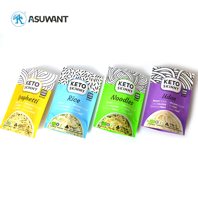 Custom Printed Noodles Mylar Bags Smell Proof Stand Up Pouch Foil Plastic Pre-Roll Packaging for Food Industry